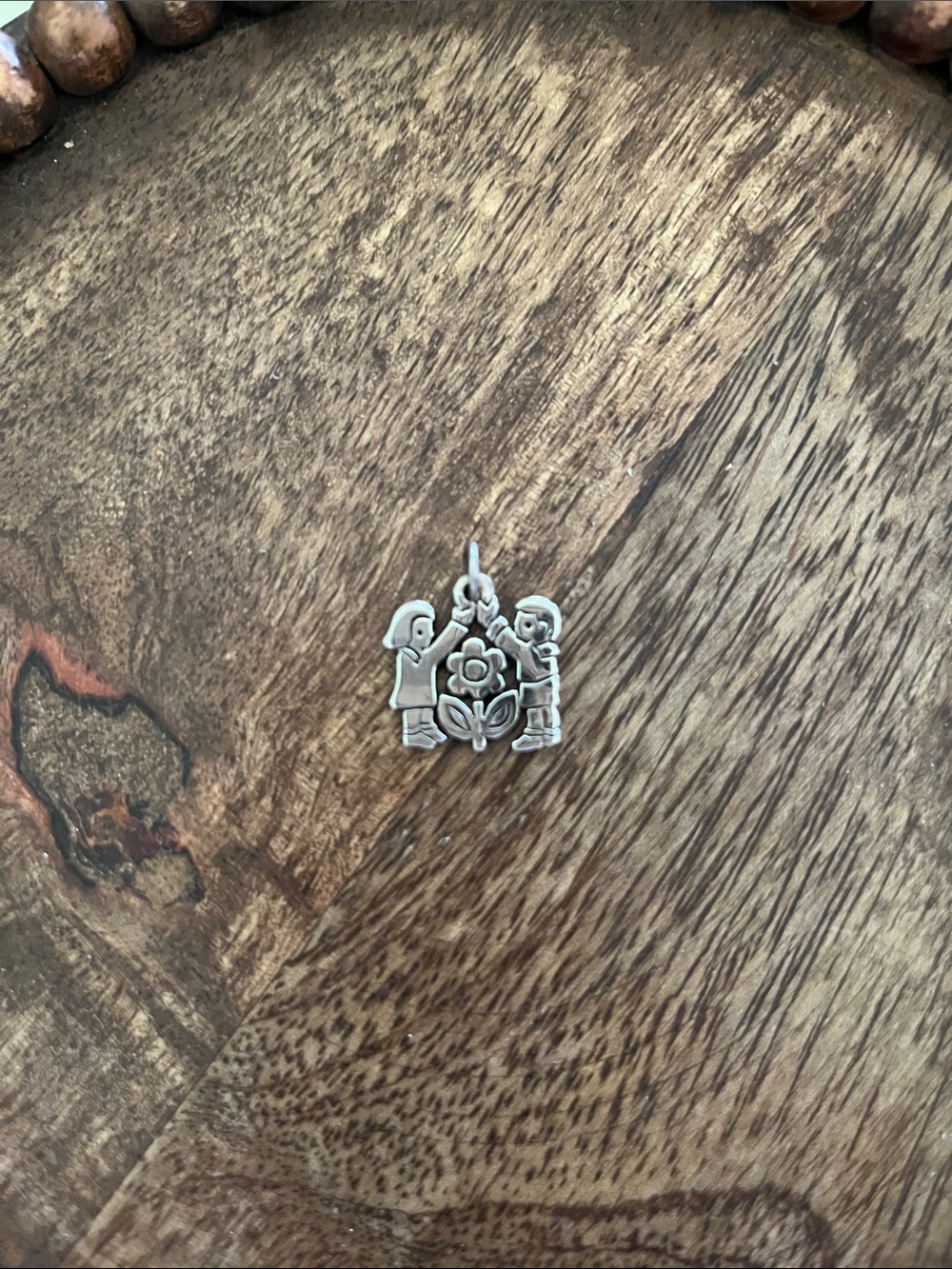 James Avery Boy and Girl Children Flower Retired Design Charm Pendant